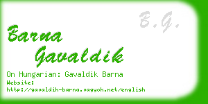 barna gavaldik business card